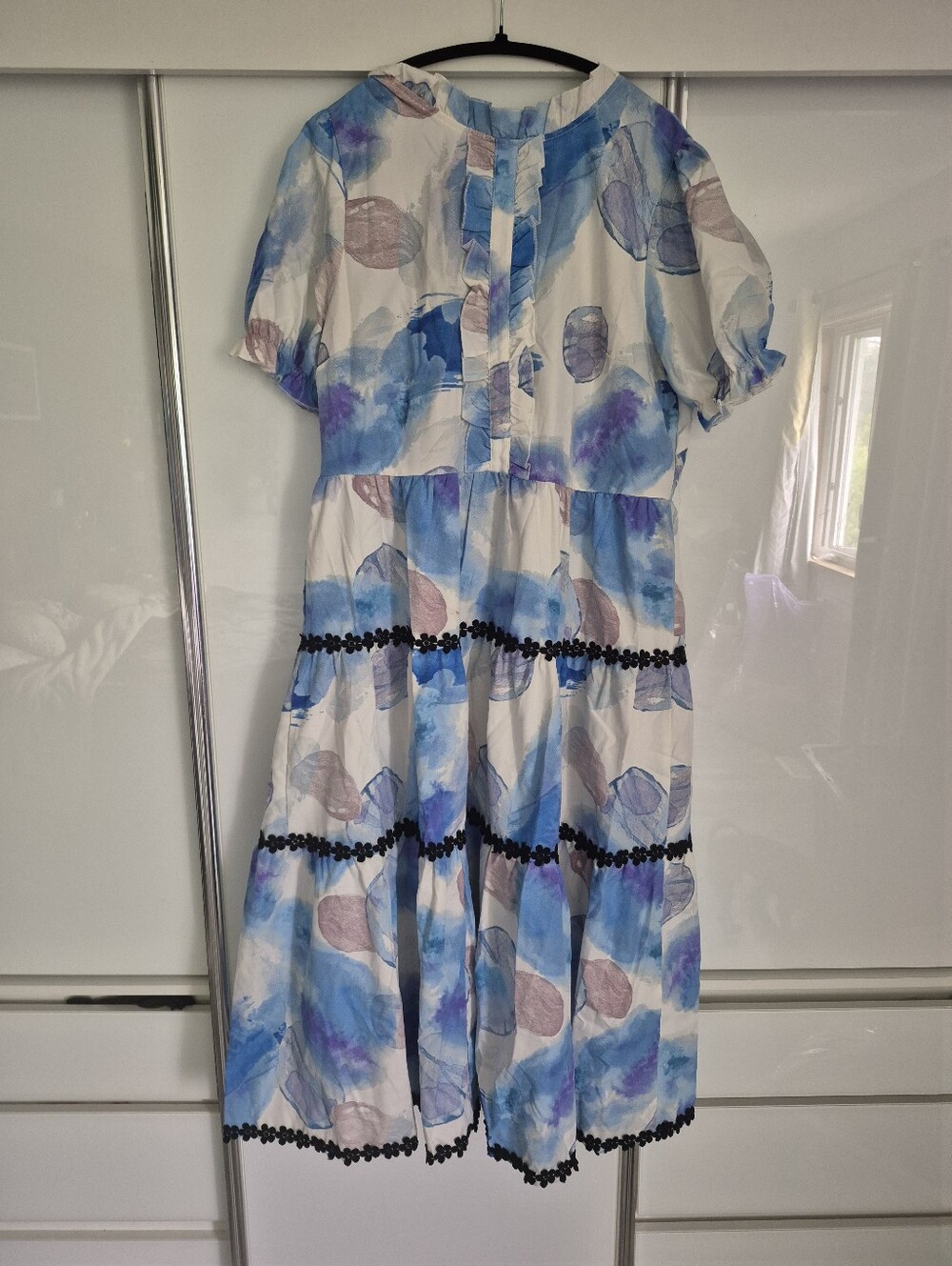 SHEIN Curve 3XL Blue Tie-Dye Skirt